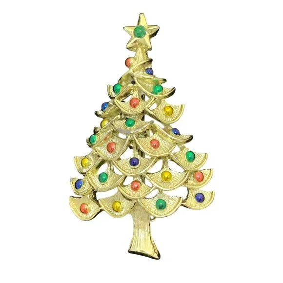 Gerry’s Gold Tone And Enamel Christmas Tree Pin (1808) - Picture 2 of 4